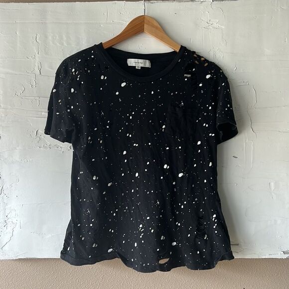 Short Sleeve Distressed T-Shirt - Women's Size Medium / Large - Picture 2 of 3